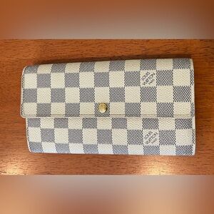 Louis Vuitton Sarah Snap Wallet Damier Azul